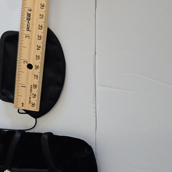 Vintage 3 Pc Jana Black Velvet Rhinestones Evening Bag Coin Wallet Mirror - Picture 17 of 17